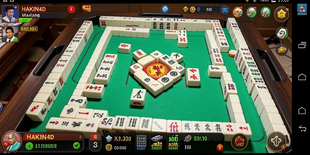 Tampilan gameplay Mahjong HAKIN4D yang menarik dan penuh warna.