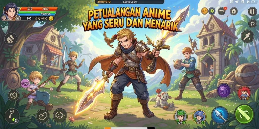 Screenshot gameplay SITUSTOTO menampilkan aksi karakter Anime yang mendebarkan.