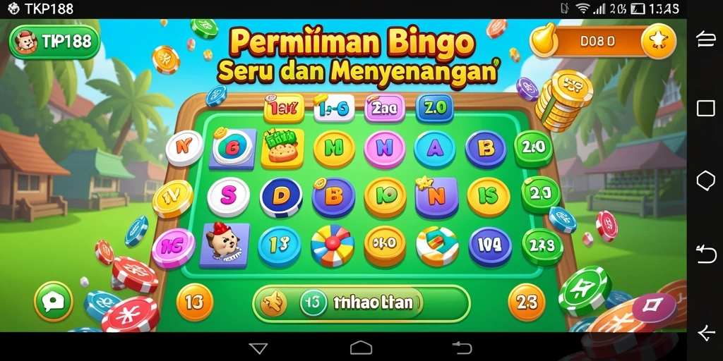 Tampilan antarmuka game Bingo yang menarik di TKP188.