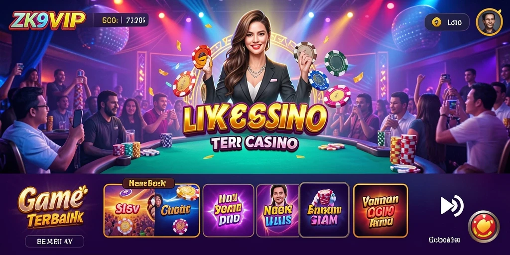 Tampilan menarik dari gameplay Live Casino ZK9VIP dengan dealer profesional.